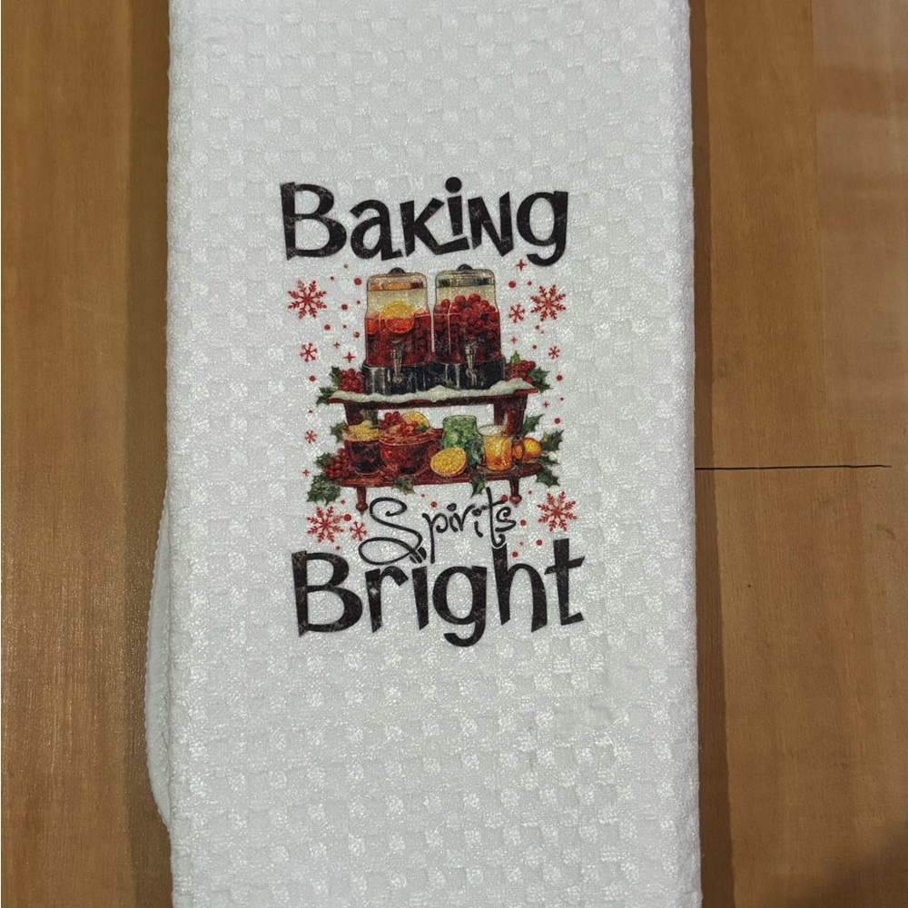 Festive Baking Spirits Bright Kitchen Towel